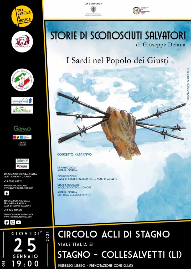 COMUNICATO STAMPA – I SARDI GIUSTI FRA LE NAZIONI IN SCENA IN ITALIA