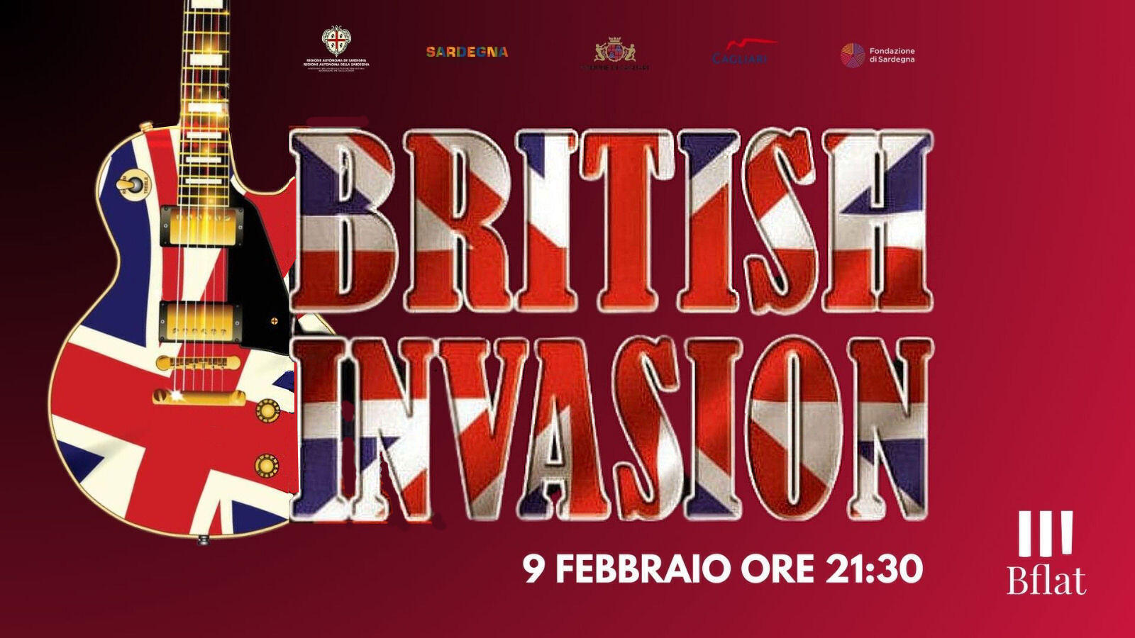 Locandina ''British Invasion'' al BFlat di Cagliari