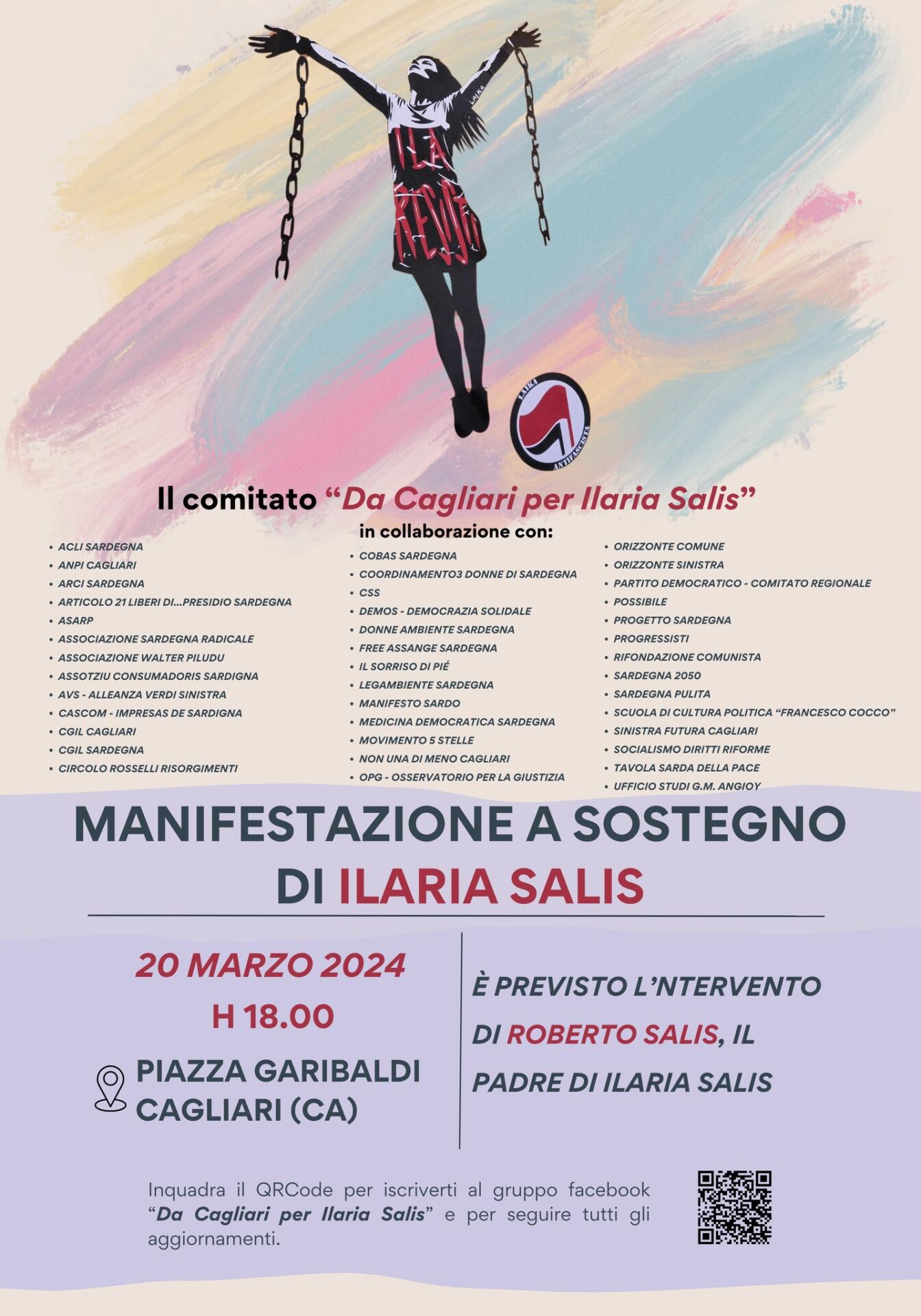 Locandina a sostegno di ilaria Salis