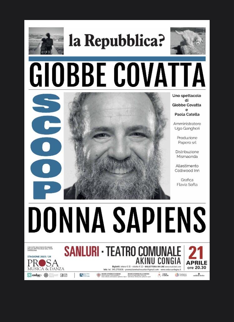 Locandina ''Donna sapiens'' di Giobbe Covatta
