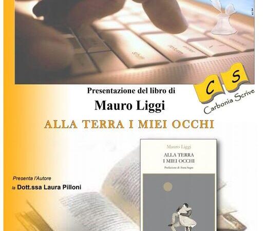 Locandina ''Alla terra i miei occhi'' alla Biblioteca di Carbonia