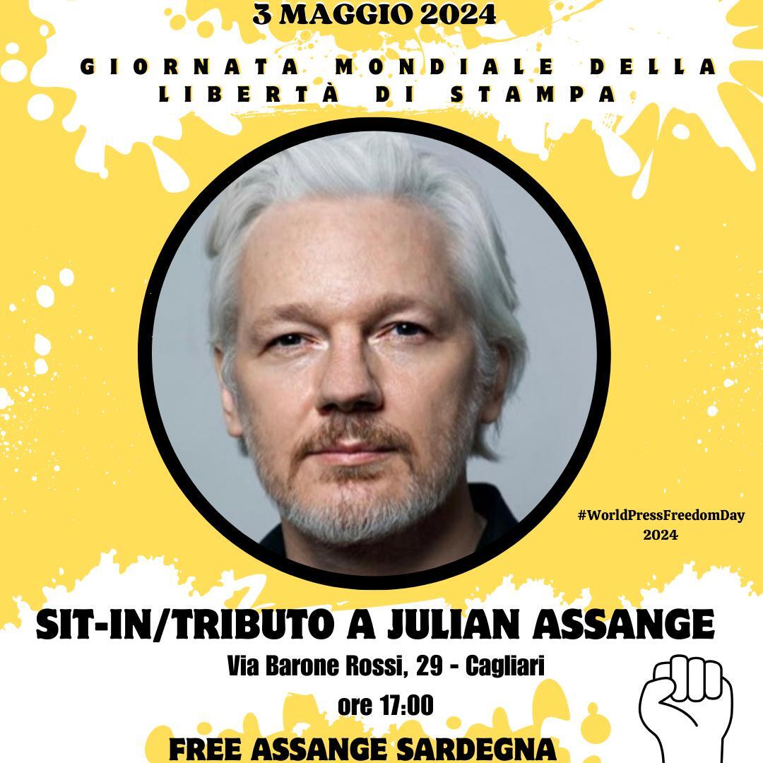 Locandina ''Sit-In tributo a Julian Assange''