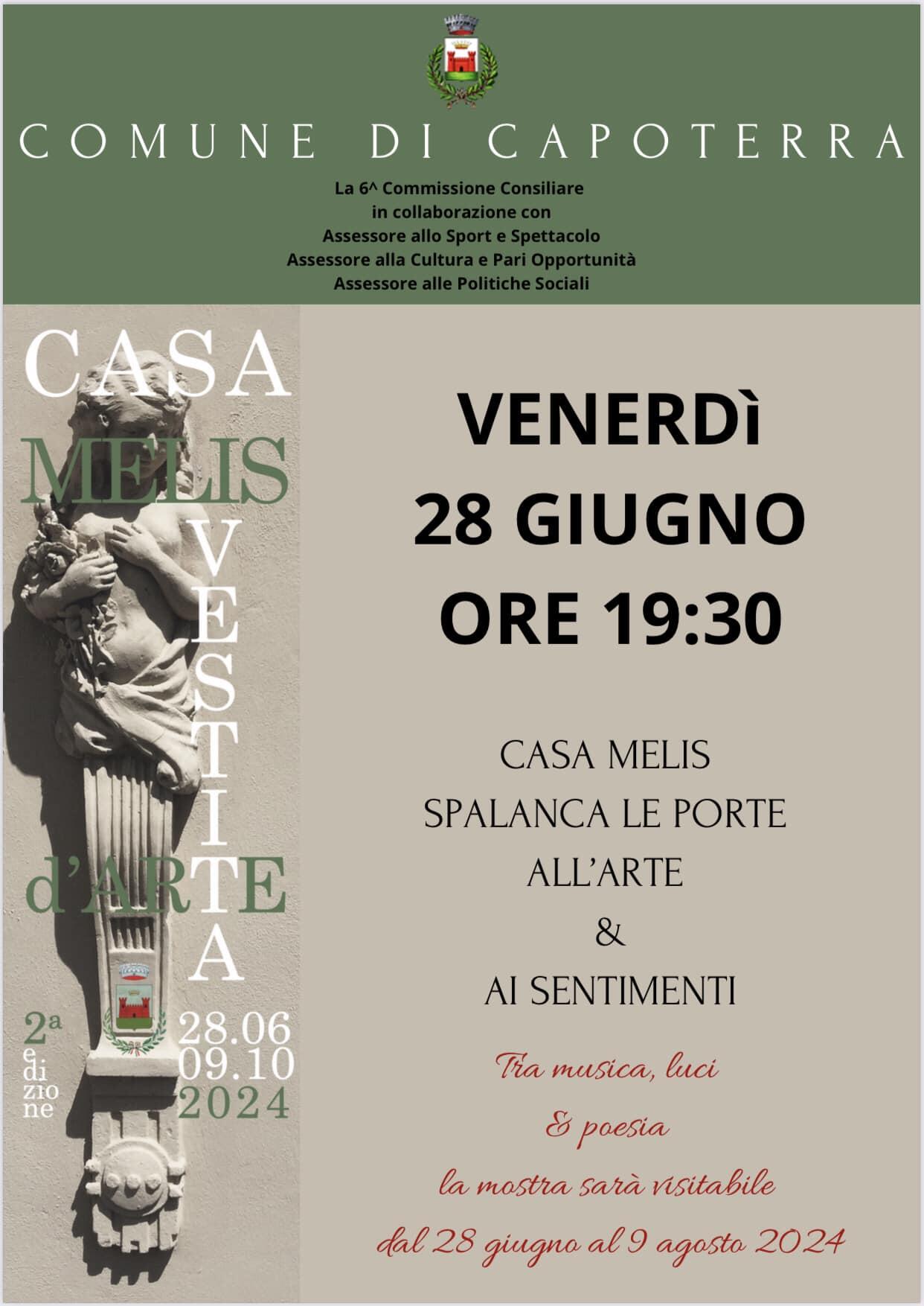 LocanLocandina ''Casa Melis vestita d'Arte''dina ''Casa Melis vestita d'Arte''
