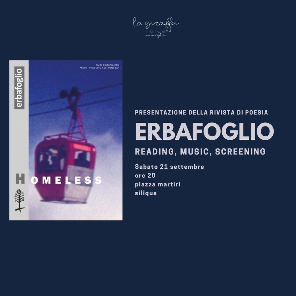 Locandina ''Erbafoglio'' - Rivista di poesia