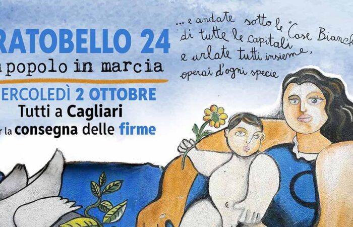 Locandina ''Pratobello 24'' per consegna firme alla RAS