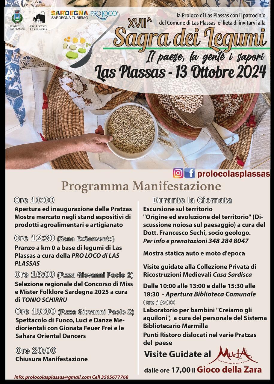 Locandina sagra dei legumi las plassas