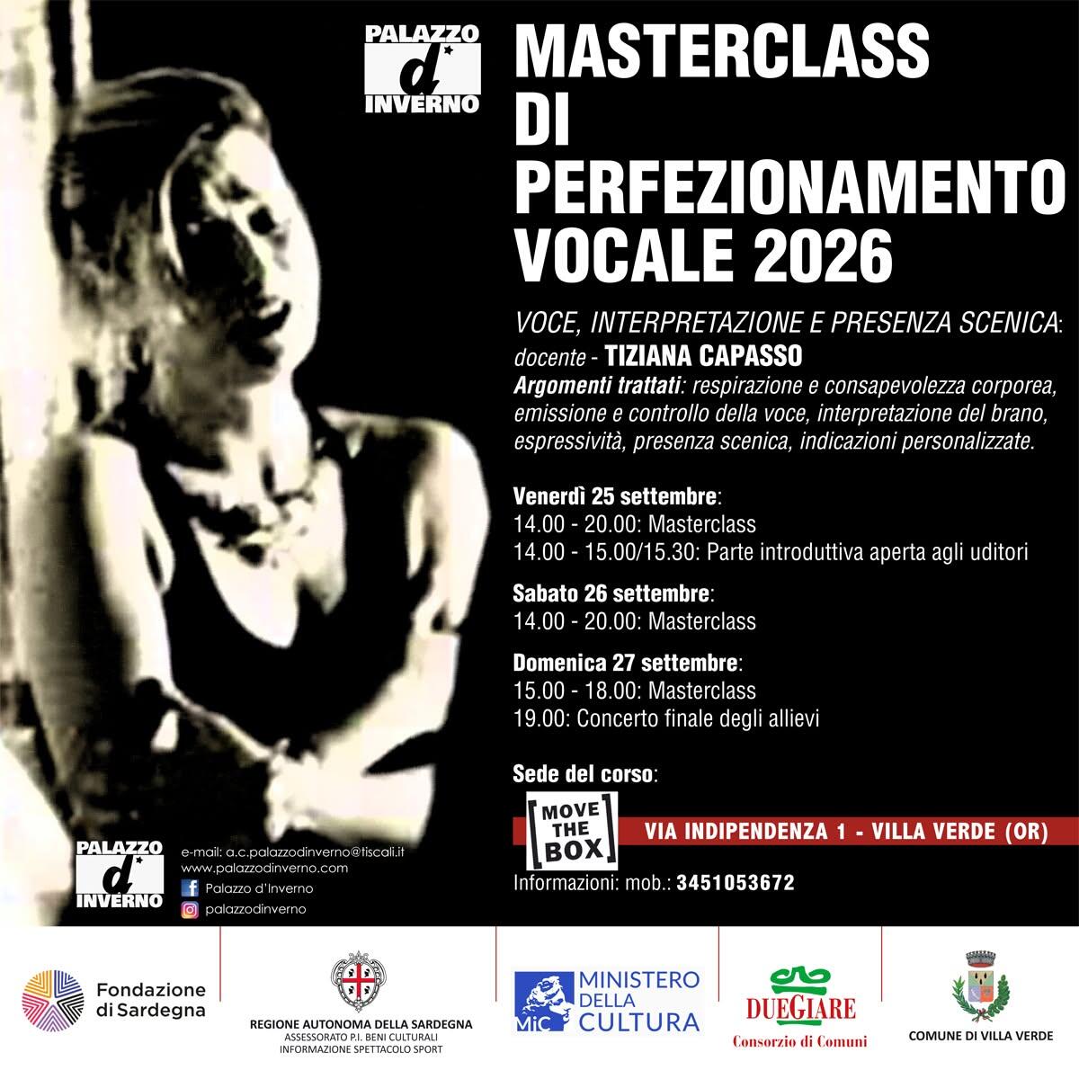 A Villa Verde tre giorni dedicati al canto con la masterclass “Voci in Movimento” firmata da Palazzo d’Inverno